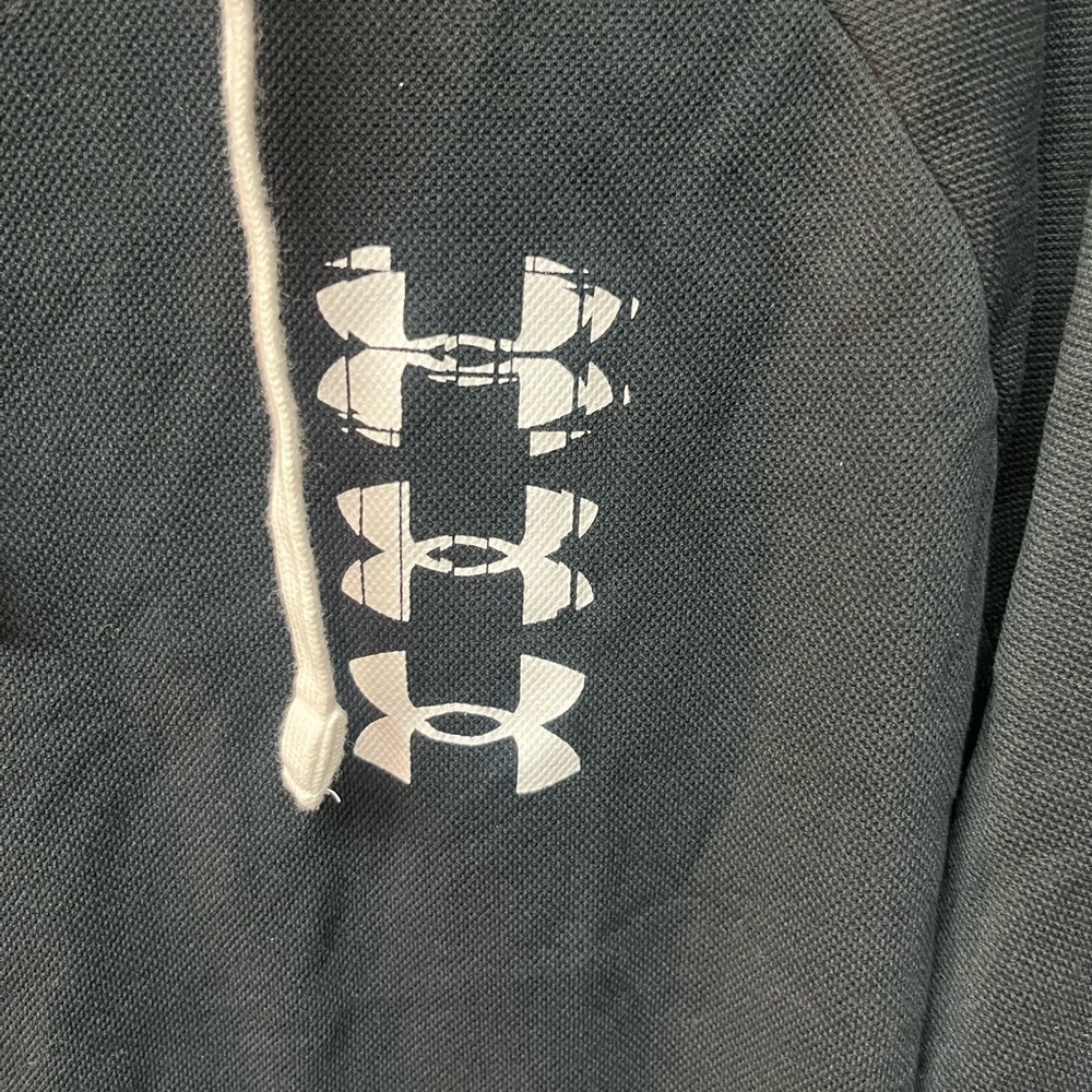 Under Armour Black Hoodie with White Accents - Picture 2 of 5